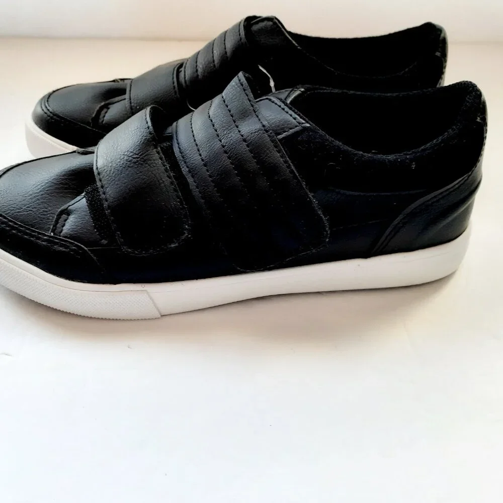 Falls Creek Boys Shoes Jesse Black Faux Leather Size 3 New